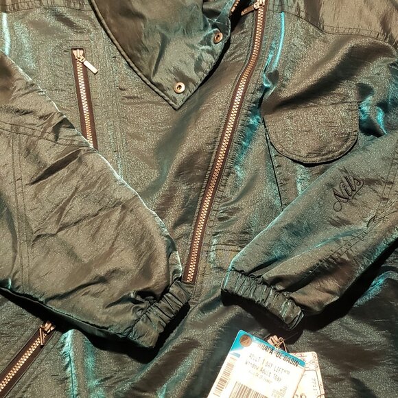 Vintage Nils Ski Parka Blue/Green Down Fill Made in the USA - Picture 3 of 6